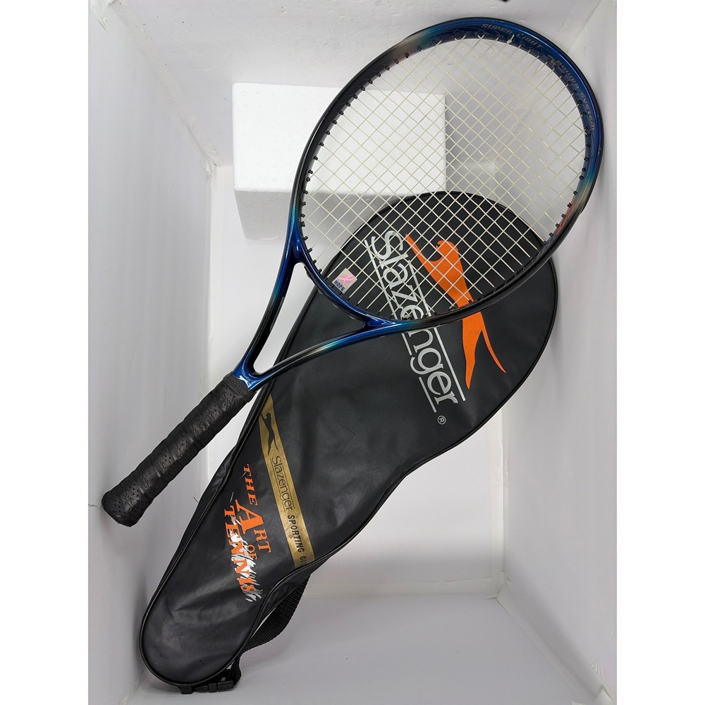 Slazenger Super Light Power System Tennis Racket 110 sq in Graphite Blue Black